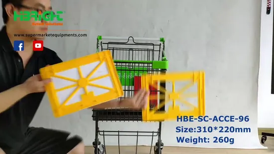スーパーマーケットのショッピングカート用プラスチック広告フレーム